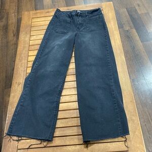 Black wide leg jeans